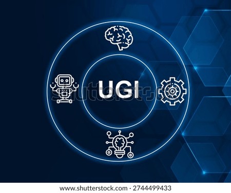 Useful General Intelligence (UGI) acronym representing AI systems capable of performing practical tasks effectively across domains.