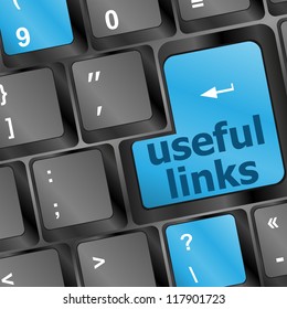 Useful Links Keyboard Button - Business Concept, Raster