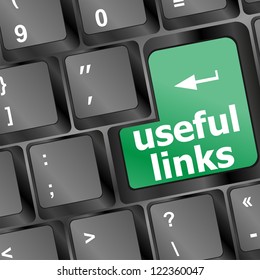 Useful Links Keyboard Button - Business Concept, Raster