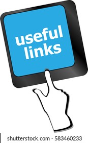 Useful Links Keyboard Button - Business Concept