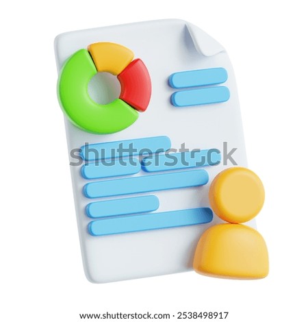 User Analytics on Learning Management System 3D Icon