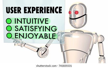 User Experience Best Customer Satisfaction UX CX Robot 3d Illustration