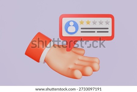 User feedback with star ratings, symbolizing overall customer sentiment