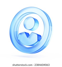 User profile icon - 3d rendering