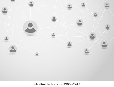 User relations friendzone connections network. Raster copy of vector illustration - Shutterstock ID 220574947