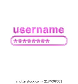 Username Icon Isolated In White Background. Illustration.