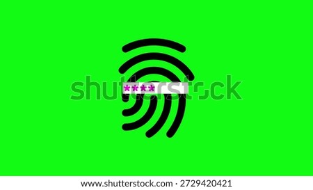 Using showing generate title without using the word title before it. black fingerprint with pink asterisks over green background symbolizing censored biometric data. resolution