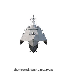 USS Independence LCS-2 3D Illustration On White Background