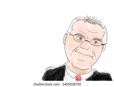 Uttaradit/Thailand-May 23 2019: Scott Morrison  30th Prime Minister Of Australia