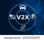 v2x acronym, vehicle to everything concept meaning vehicle to everything, is the overarching term for transferring the electricity stored in electric vehicle batteries.