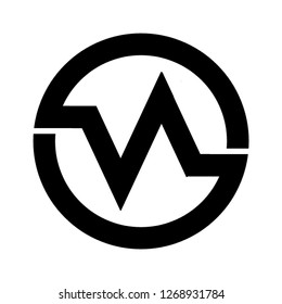 va letter design logo