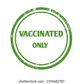 Vaccinated Only Banner For Social Media Uses