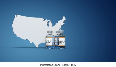 Vaccine Is Available For The US Citizens - 3D Rendering