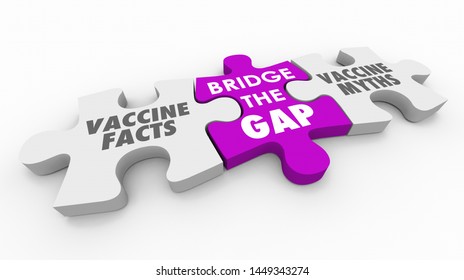 Vaccine Myths Vs Facts Puzzle Pieces Know Truth 3d Illustration