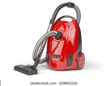 Vacuum cleaner isolated on white background. 3d illustration