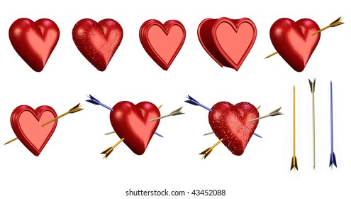 Valentine day hearts and arrows collection