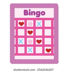 Valentine Elements on White Background