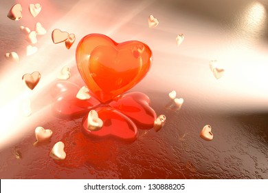Valentine heart with light - Shutterstock ID 130888205