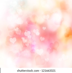 Valentine Heart Shaped Lights Background