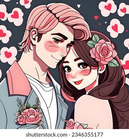 Ilustración una pareja con