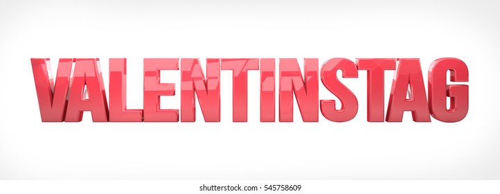 valentines day 3d render - Shutterstock ID 545758609