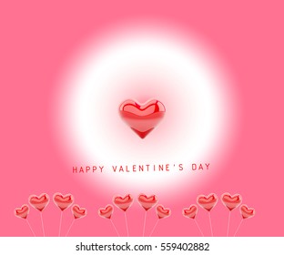 Valentines Day background.3d rendering