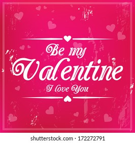 Valentine's Day card with caption "Be my Valentine. I love You" - Shutterstock ID 172272791