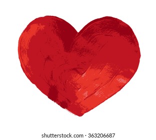 Red Heart Love Art Oilacryl Paints Stock Photo (Edit Now) 124886941