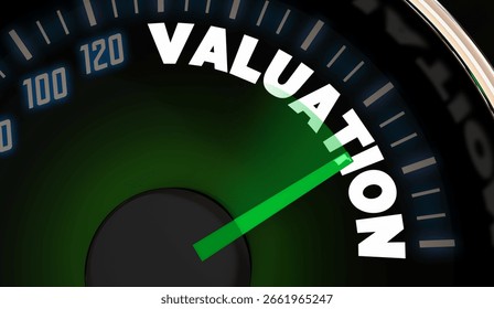 Valuation Rising Increase Higher Maximum Worth Price Speedometer 3d Illustration