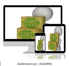 Value Boxes Displaying Product Quality And Worth