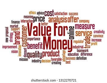 Value Money Word Cloud Concept On Stock Illustration 1312270721 