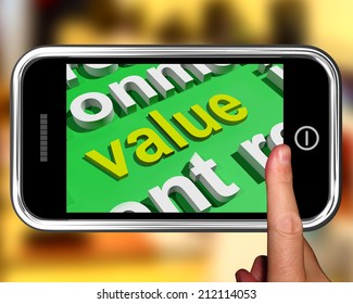 Value In Word Cloud Showing Worth Importance Or Significance