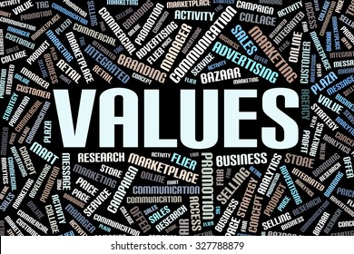 Values Word On Word Cloud Concept Stock Illustration 327788879 ...