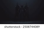 Vampire creature large demon monster leathery wings sharp claws sinister Halloween folklore 3d illustration render digital rendering