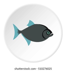 Vampire Fish Icon. Flat Illustration Of Vampire Fish  Icon For Web