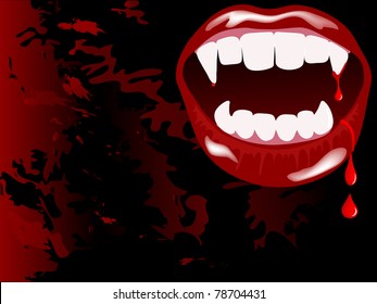 Vampire Mouth Drops Blood Stock Illustration 78704431 | Shutterstock