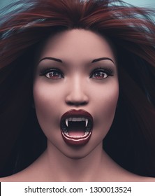Vampire's woman,3d illustration 