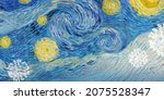 Van Gogh The Starry Night coronavirus pandemic remix banner