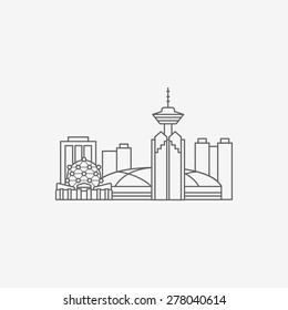 Vancouver Canada City Silhouette Icon