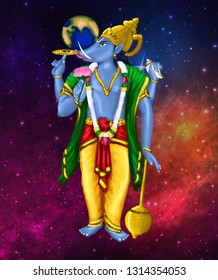 Varaha, The 3rd Avatar Of Lord Vishnu, Incarnated To Rescue Mother Earth From The Clutches Of The Demon Hiranyaksha. Also Known As The Boar Avatar.