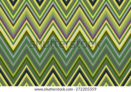 Varicolored zigzag pattern with motifs of angularity and repetition for decoration and background
