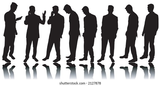 Variety Business Men Silhouettes Stock Illustration 2127878 | Shutterstock