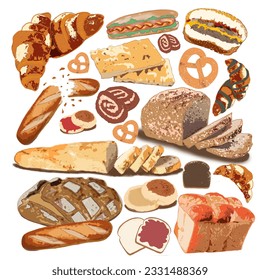 Variety of Freshly Baked Artisan Breads - Powered by Shutterstock