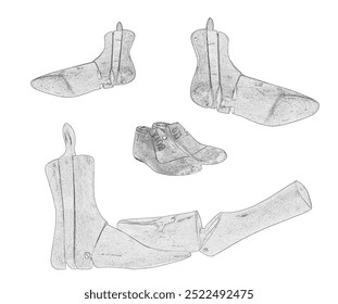 variety of stylized shoe molds - Powered by Shutterstock