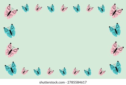 various butterflies for presentation background