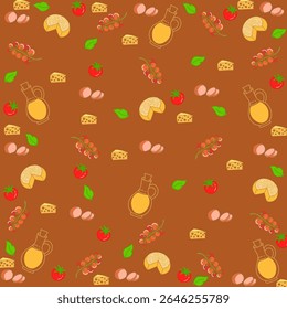 Various culinary pattern vector art graphics