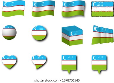 Uzbekistan Flag の画像 写真素材 ベクター画像 Shutterstock