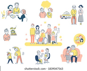 Various life scenes for the elderly - Powered by Shutterstock