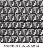 Various shape triangles in a geometric pattern