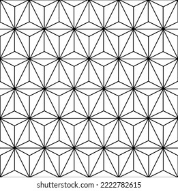 Various shape triangles in a geometric pattern